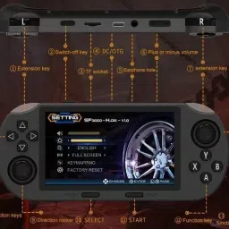 Playtastic SF3000 4.5 Inch IPS Screen Open Source Game Console 64 GB with 20+ Emulator 64G TF Card, 15000+ game, Portable Retro Game Console image 3