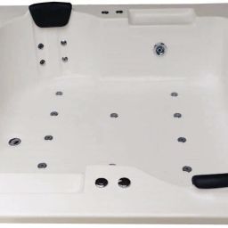 Innovation 6 Ft Jacuzzi Bathtub with Bubble Bath and Back Massage- Ivory Free-standing Bathtub-image-38