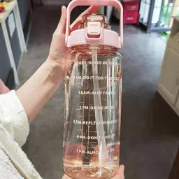 water bottel with straw 2000 ml Water Bottle-image-71