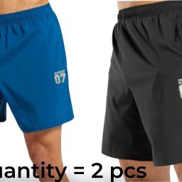 Men Polyester Blue, Black Sports Shorts-image-38