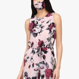 Printed Women With Mask Jumpsuit-image-19