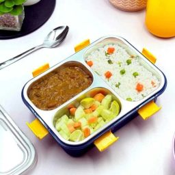Combo nice water bottle with ST Lunch box 3 Containers Lunch Box-image-68