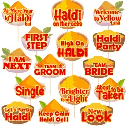 15 Pcs Mehandi Props for Photoshoot,Marriage Props for Wedding,Bride to Be Props Photo Booth Board-image-12