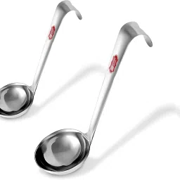 Ghee Tipri | Small & Medium Spoon For Ghee/Oil | Set of 2 | Stainless Steel Olive Spoon Set-15
