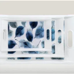 Printed Serving Tray Set Plastic Material BPA Free for Tea,Coffee,Snack, 42 Tray-image-6