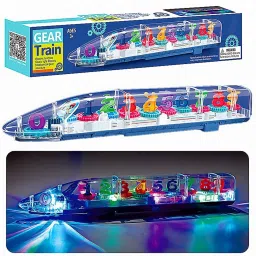 Big Transparent Bump and Go Train with 3D Lightning, Moving Gears and Music-image-16