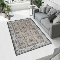 maa home concept Persian Velvet 6 X 4 Feet Machine Made Carpet-picture-5
