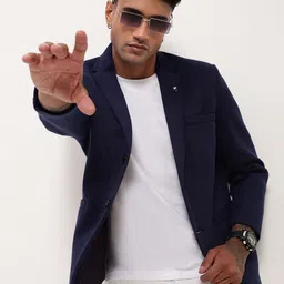 showoffff Men Solid Single Breasted Casual Blazer-picture-9