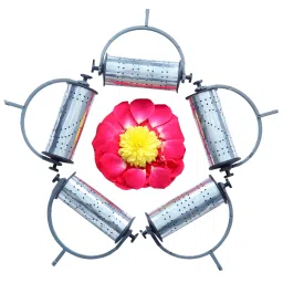 Rangoli Roller Steel Big, 5 Nos Big Rangoli Roller Combo Pack Rangoli Stencil-image-2
