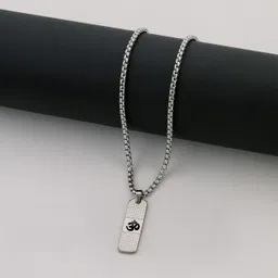laksh Silver Om Silver Crystal Sterling Silver Pendant-picture-39