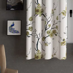 152 cm (5 ft) Polyester Room Darkening Window Curtain Single Curtain-image-125