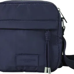 Women's Navy Recycled nylon messenger Sling Bag Messenger Bag-image-14