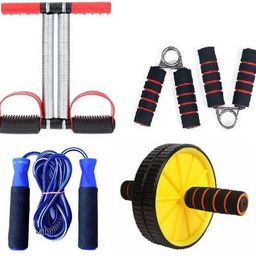 fitronyx TUMMY TRIMMER WITH AB WHEEL WITH SKIPPING ROPE AND 2 PC FOAM HAND GRIP Fitness Accessory Kit Kit-picture-28