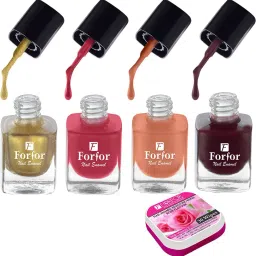Perfect Stay Trendy Safe & Fast Dry ,Nail Art ,Glossy Finish Nail Polish Combo-image-86