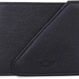 Men Casual, Trendy Black Artificial Leather Wallet-image-94