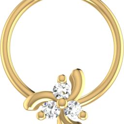 avsar Jivika 14kt Cubic Zirconia Yellow Gold Nose Wire-image-70