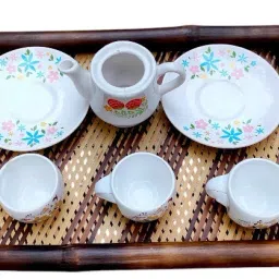 Bamboo Serving Tray | Modern Style With Handle Bamboo Tray For Breakfast Tray-12