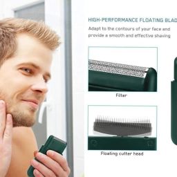Orelius Fire ® Electric Ultra Thin Shaver Rechargeable Razor for Face Care Professional Beard Shaver For Men, Women-image-81