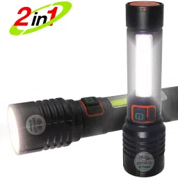 renmax Zoom Focus & Cob Emergency Light With SOS Blinker Metal M035_C Torch image 4