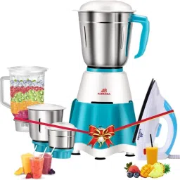 Super Combo 750 W Dry Iron (White, Green) & 750 W Mixer Grinder-image-56