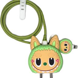 FIRST MART Labubu Doll Protective Case for Apple 20W & 18W Adapter Charger, Dock Protection Cable Protector-image-26