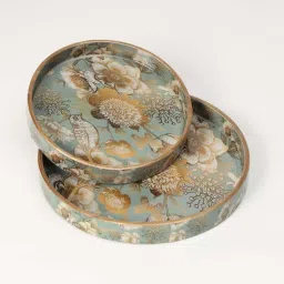 tah Grey Gold Bird Tray Serving Set image 2