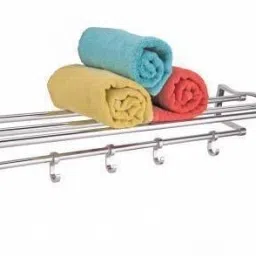 Premium Stainless Steel Folding Towel Rack 18 inch 4 Bar Towel Rod-image-71
