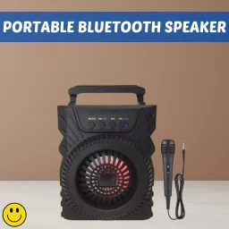 Clairbell 301(PORTABLE WIRELESS BLUETOOTH SPEAKER) Crystal Clear SoundWith Karaoke MicE45 5 W Bluetooth Laptop/Desktop Speaker-image-93