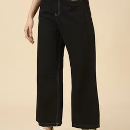 3butterflies Women Flared High Rise Black Jeans-picture-20