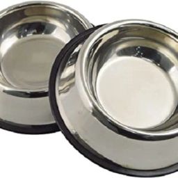 Cat/Dog Bowl Anti Skid Non Tip Cat Bowl (200ml,Extra Small,Silver) Stainless Steel Pet Bowl-20