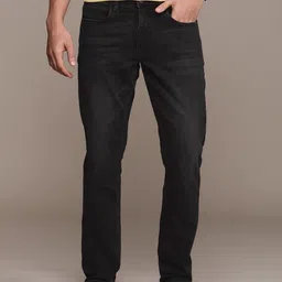 wrogn Men Regular Mid Rise Black Jeans-picture-40