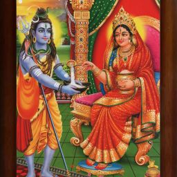 Maa Annapurna Devi photo frame Home Decorative items Digital Reprint 13 inch x 10 inch Painting-image-40