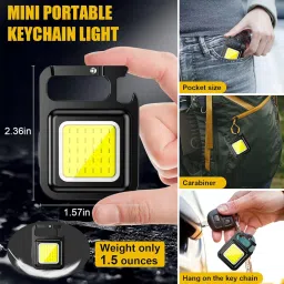 glowish 4 PACK MINI POCKET SIZE MULTI USE LED FLASHLIGHT KEYCHAIN WITH MAGNET BASE, 1 hrs Flood Lamp Emergency Light image 3