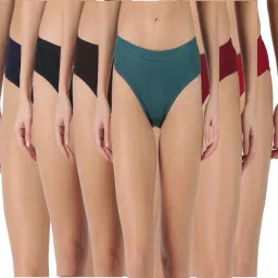 Pack of 7 Dollar Lehar Super Combed Cotton Women's Plain Solid Panty Women Hipster Multicolor Panty-image-34