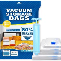 5Pack Vacuum Compression Storage Bags With Pump,Space Saver Sealer Bag ND93 Travel Storage Vacuum Bags-image-11