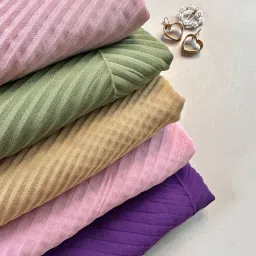 Striped Chiffon Women Multicolor Stole, Fancy Scarf, Scarf-image-54