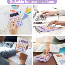 prsvike 621054 Desktop Calculator 12 Digit, Solar & Battery Power, Large LCD Display For Home BasicCalculator image 2