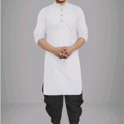 Men Cotton Blend Kurta Dhoti Set-image-50