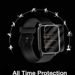 Varsha Edge To Edge Tempered Glass for GT69 Smart Watch for Men Wireless Earphone (Screen Guard Only )(510) image 3