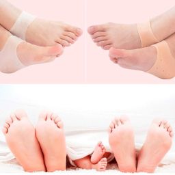 Heel Socks Silicone Heel Protector Pain Relief Gel Heel Anti-Crack Heel Support-image-34