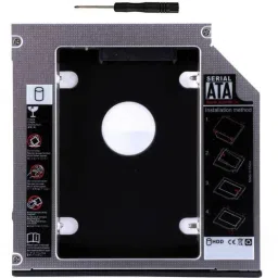 HexaGear 100% Original Heavy 12.7mm Universal 2nd bay Caddy for CD/DVD-ROM - Expand your data storage on your Laptop with 2.5 Internal Hard Drive Enclosure Hard Drive SATA 2nd HDD Caddy Tray Internal Optical Drive-12