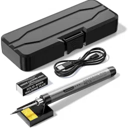 Cordless Rechargeable Soldering Iron Kit Adjustable Heat 50 W Temperature Controlled-image-12