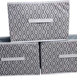 Nylon Multipurpose Rectangular Flodable Storage Box Drawer Storage and Cloth Organizer Storage Basket-image-1