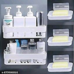 Plastic Bathroom Sleaves Plastic Wall Shelf-image-97