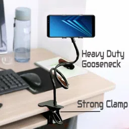 HOJI Durable Metal Lazy Stand Bracket Mobile Phone Stand | Flexible | Portable - Foldable Mobile Holder image 3