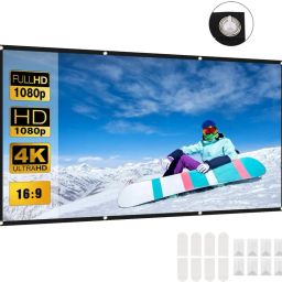 Savsol Projector Screen 150 inch 16:9 HD Foldable Anti-Crease Portable Projection Projector Screen (Width 304 cm x 243 cm Height)-11