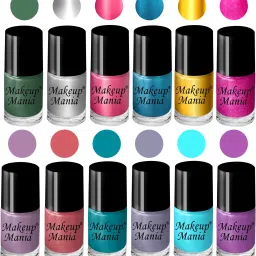 Angelic Nail Polish Set of 12 Pcs (Set # 154) Silver, Golden, Green, Blue-7