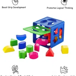 olenz Learning Geometric Shape Sorter Cube With 18 Shape for Kids Toddler image 2