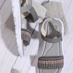 Women Women's Elastic Strap Comfort Sandals Flats Sandal-image-5