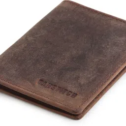 Men & Women Casual, Trendy Brown Genuine Leather RFID Card Holder-image-98